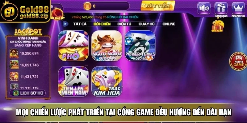 Giới thiệu 3 Mọi chiến lược phát triển tại cổng game đều hướng đến dài hạn