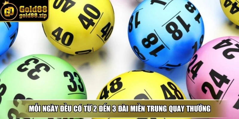 Mỗi ngày đều có từ 2 đến 3 đài miền Trung quay thưởng